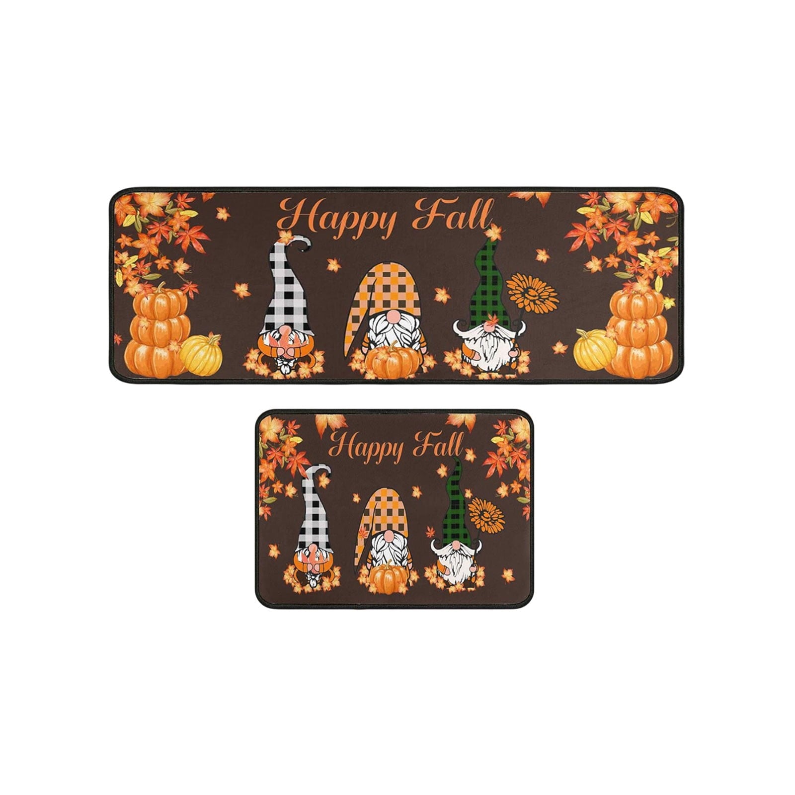 Stijggn Halloween Kitchen Mats for Floor Halloween Rugs Halloween Thanksgiving Decorations Doormat, Welcome Mats for Front Door,Spooky Outdoor Mats for Home Decor Holiday Decorative