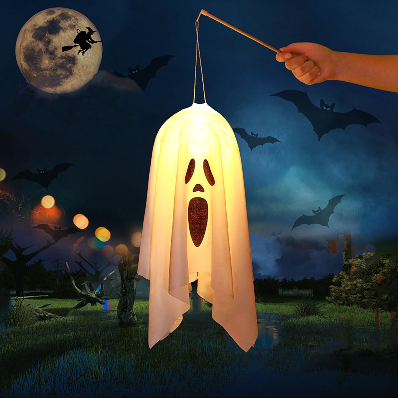 BZPIZ Halloween Decorations Pumpkin Lights Jack O Lanterns Pumpkin String Lights Plug in, 10 Orange Lights String Connectable Indoor/Outdoor Halloween Decorations for Halloween Party Bedroom Decor