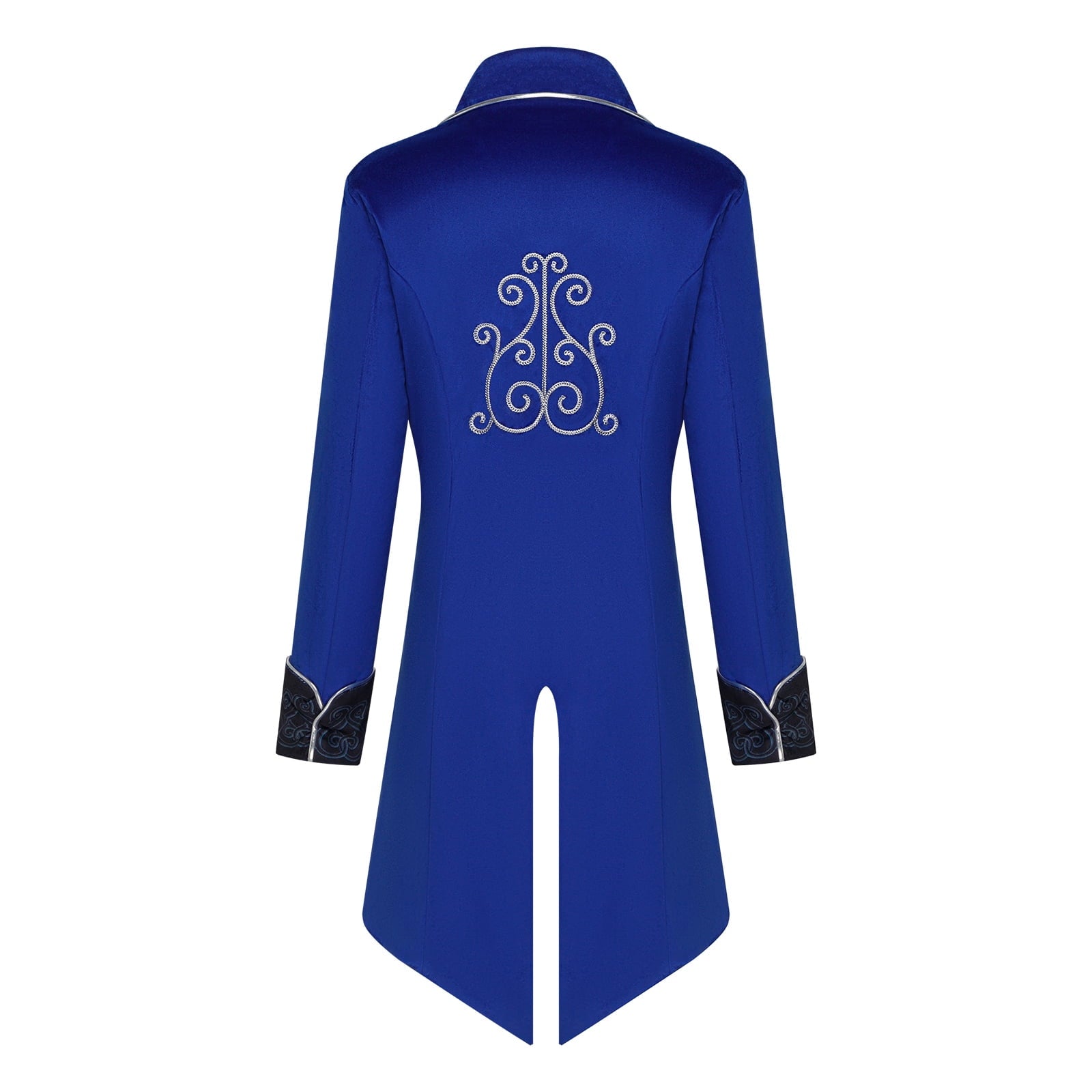 GYQMBT Men Medieval Steampunk Tailcoat Jacket Gothic Victorian Frock Coat Uniform Halloween Party Cosplay Gentleman Costumes, Blue, XL