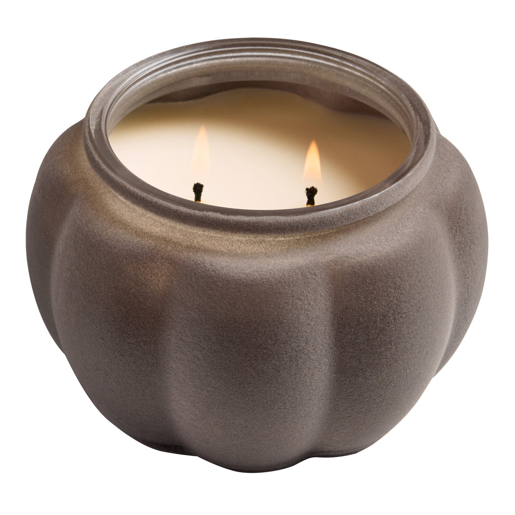 Better Homes & Gardens Flocked Pumpkin Jar Candle, Pumpkin Snickerdoodle Swirl, 2-Wick, 12.7 oz