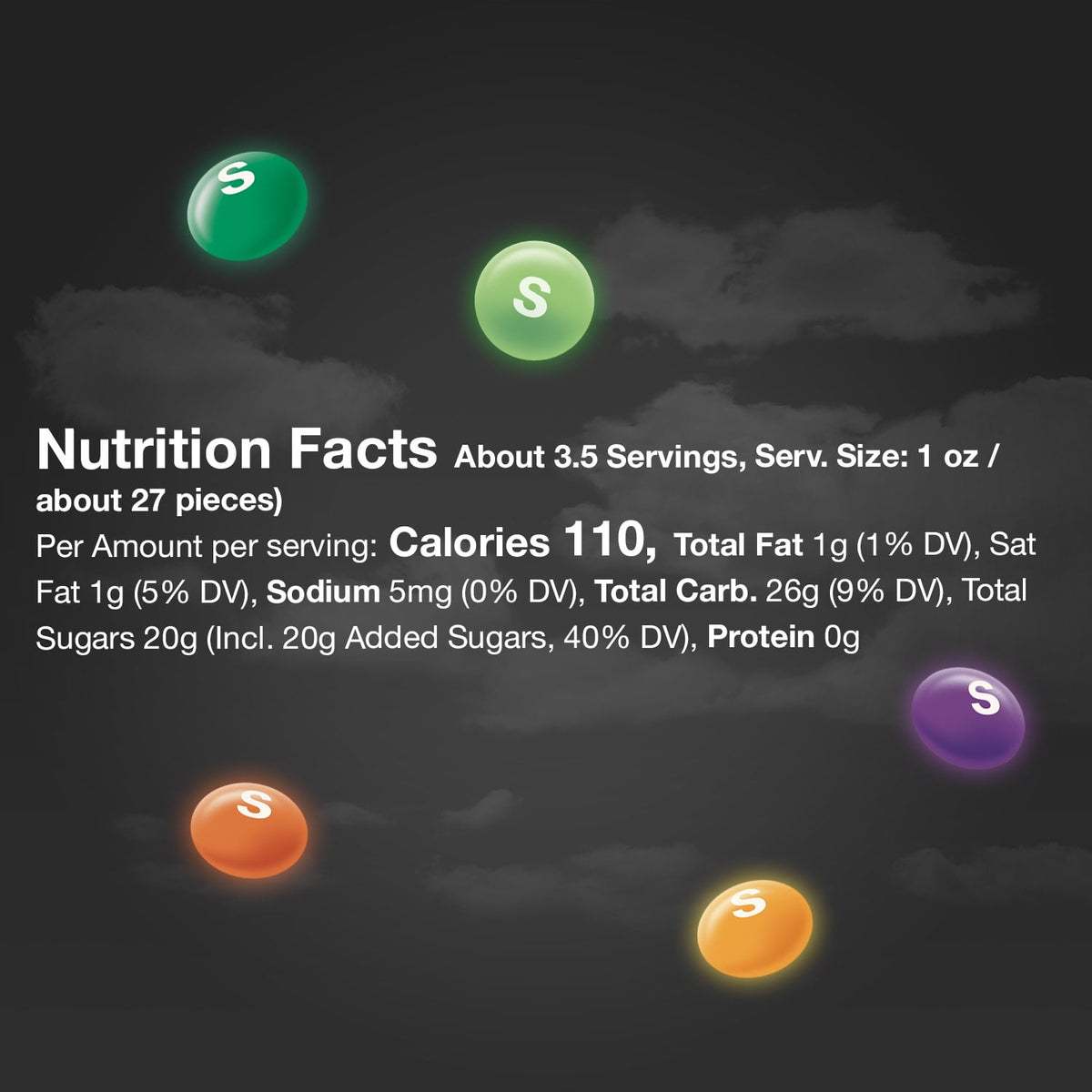 Skittles Shriekers Sour Halloween Chewy Candy Share Size Bag - 3.6 oz