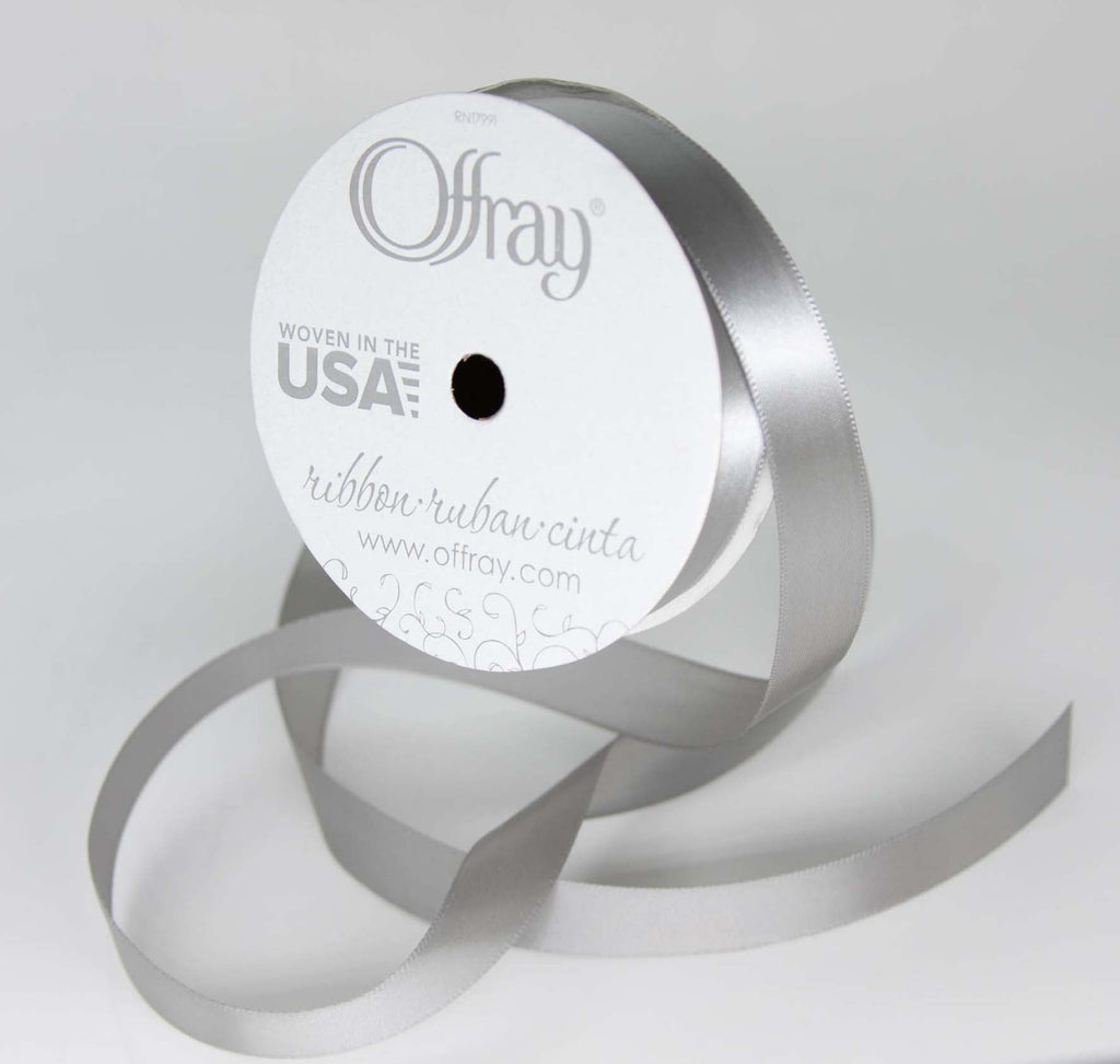 (3 pack) Offray Ribbon, Forest Green 5/8 inch Single Face Satin Polyester Ribbon, 18 feet