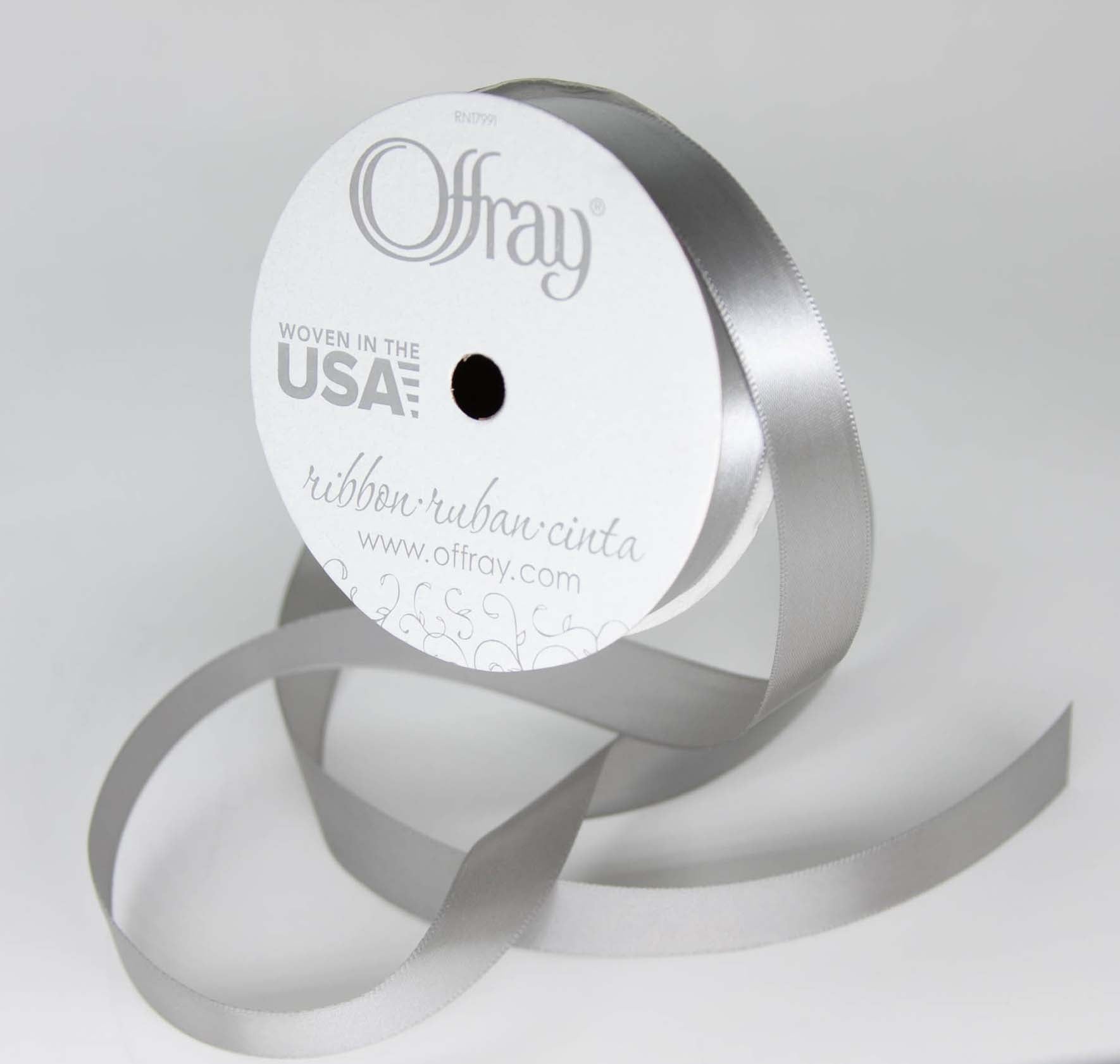 (3 pack) Offray Ribbon, Forest Green 5/8 inch Single Face Satin Polyester Ribbon, 18 feet