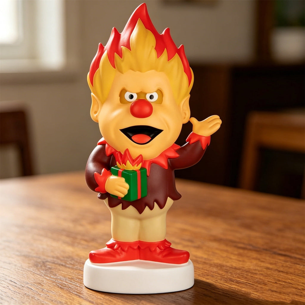 11.8" Heat and Snow Miser Light Up Figure Ornaments, Christmas Tabletop Decor LED Light, Light-Up Desktop Figurine for Home Room Christmas Decorations