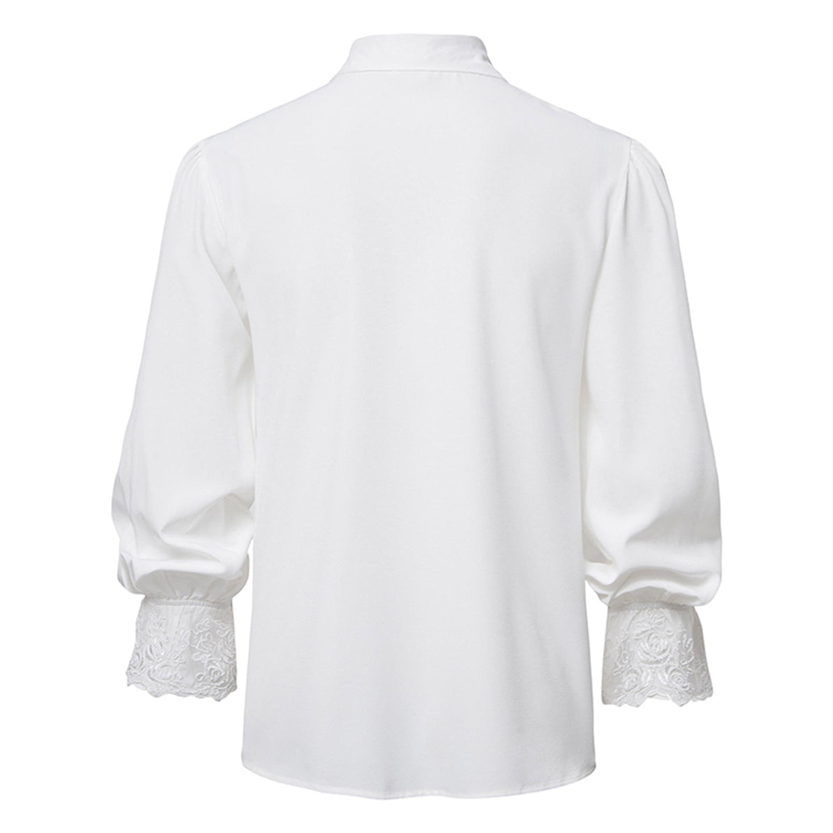 Men LYXSSBYX Mens Shirts Long Sleeve Pullover Stand Collar Ruffled Renaissance Shirt Steampunk Trumpet Sleeve Top
