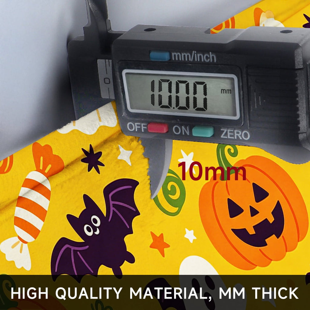 CCTFS Halloween Pumpkin Bat Candy 1Pc Flannel Mat and Kitchen Rugs,Soft Non-slip,Perfect for Home Bathroom