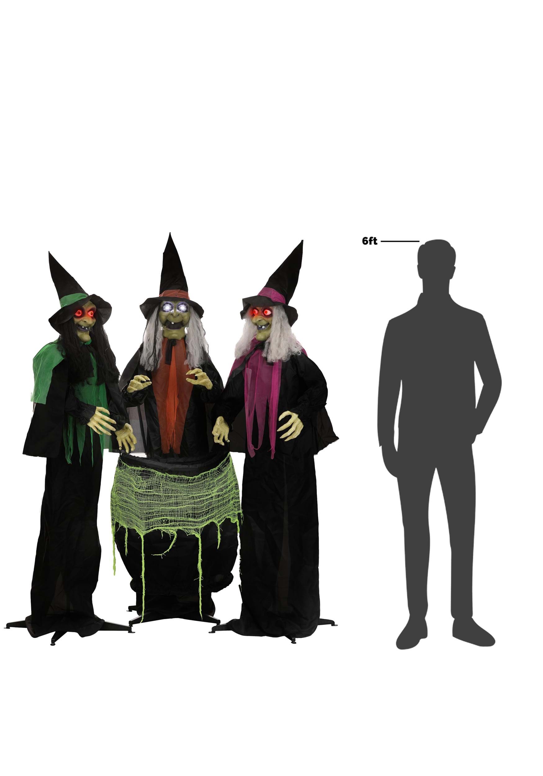 6.25FT Judy, Jody, and Julie Coven of Witches Animated Decoration - Scream Saver