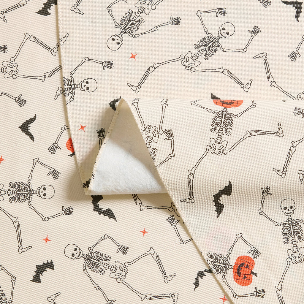 Way To Celebrate Halloween PEVA Tablecloth, For Table 60" x 102" - Skeleton Pumpkin Head Toss