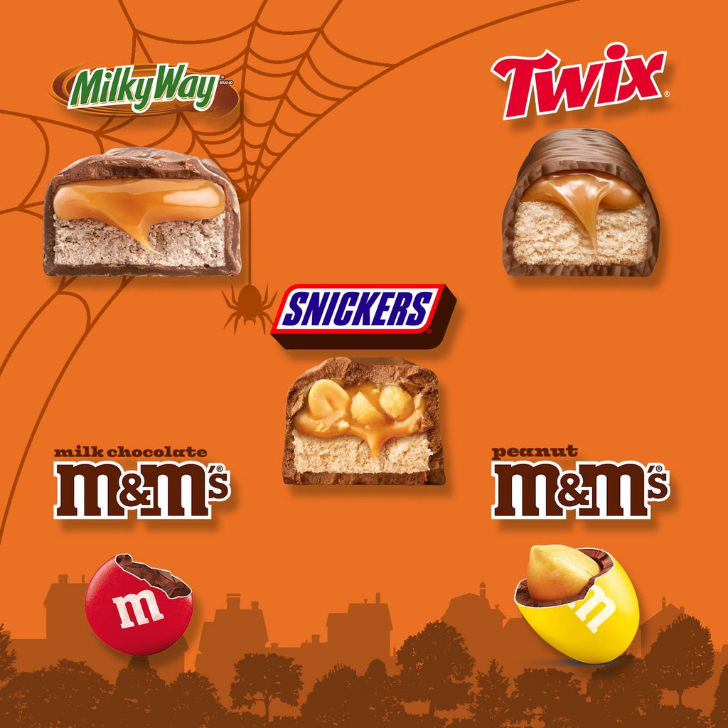 M&M's, Snickers, Twix & Milky Way Chocolate Halloween Candy Variety Pack - 200 Ct Bulk Bag