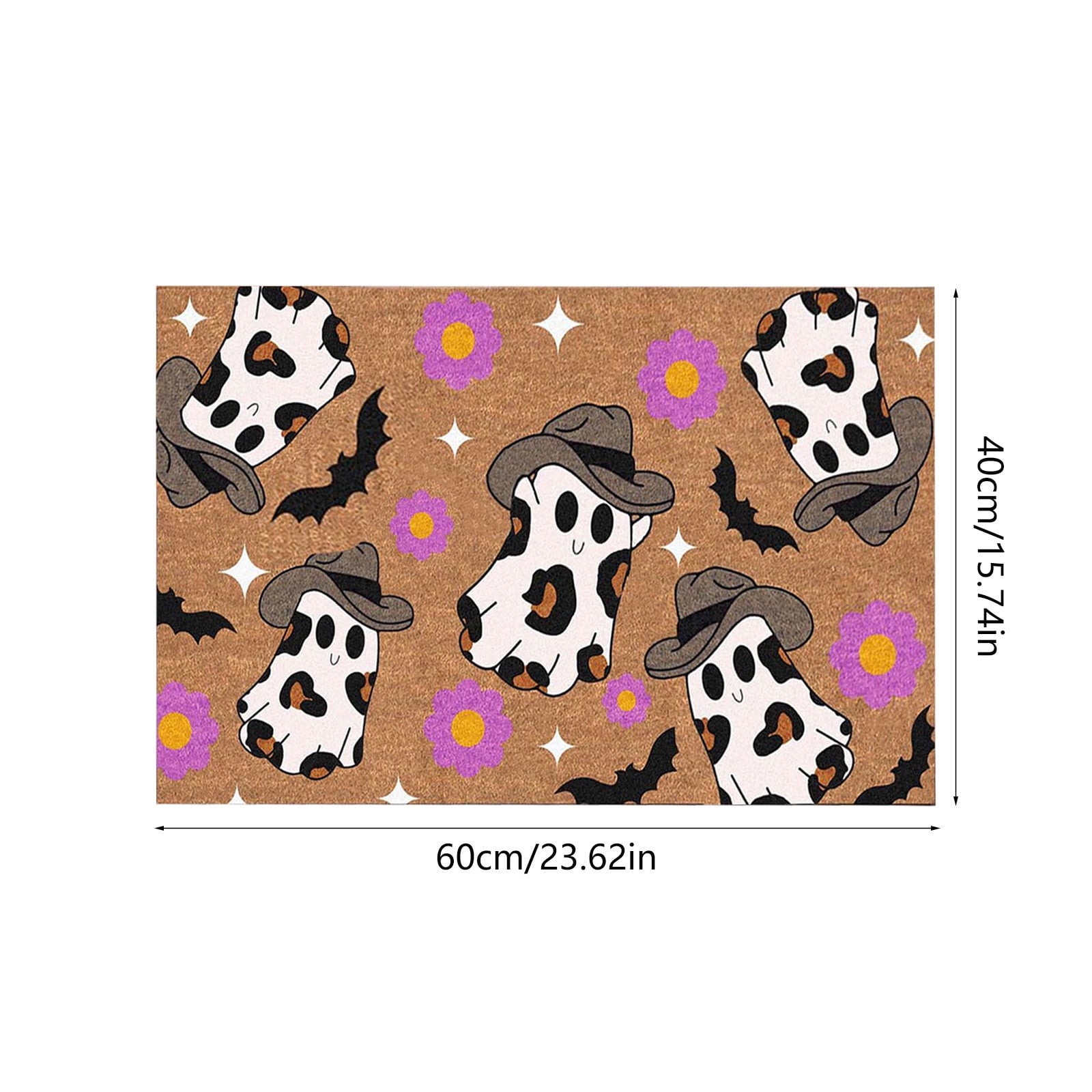 Fnyoxu Halloween Decorations, Halloween Thanksgiving Pumpkins Doormat Rug - Non-Slip Entrance Doormat Rug Indoor for Home/Bathroom/Kitchen/Bedroom