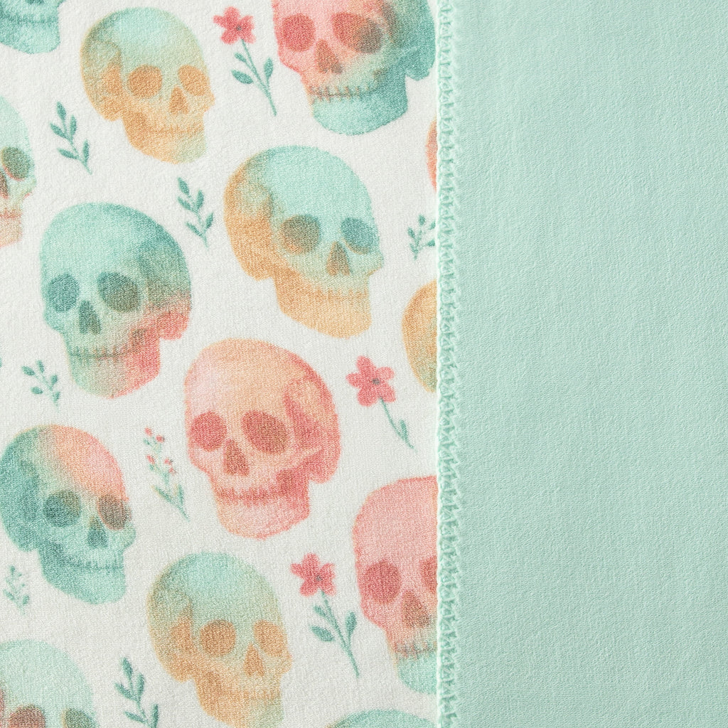 Boo-tique Soft Throw Blanket, Plush Fleece Blanket, Halloween Mermaids, Black, 50" x 72"