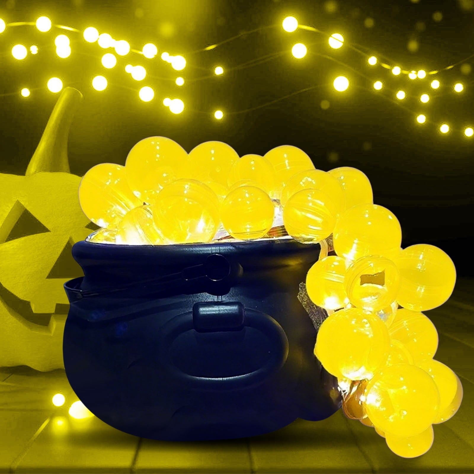 Muecwrye Halloween Decorations Outdoor, Halloween Clearance! Halloween Witches Cauldron on Tripod with Lights, DIY Bubbling Cauldron Set Decor for Home Porch Outside, Halloween Party Supplies