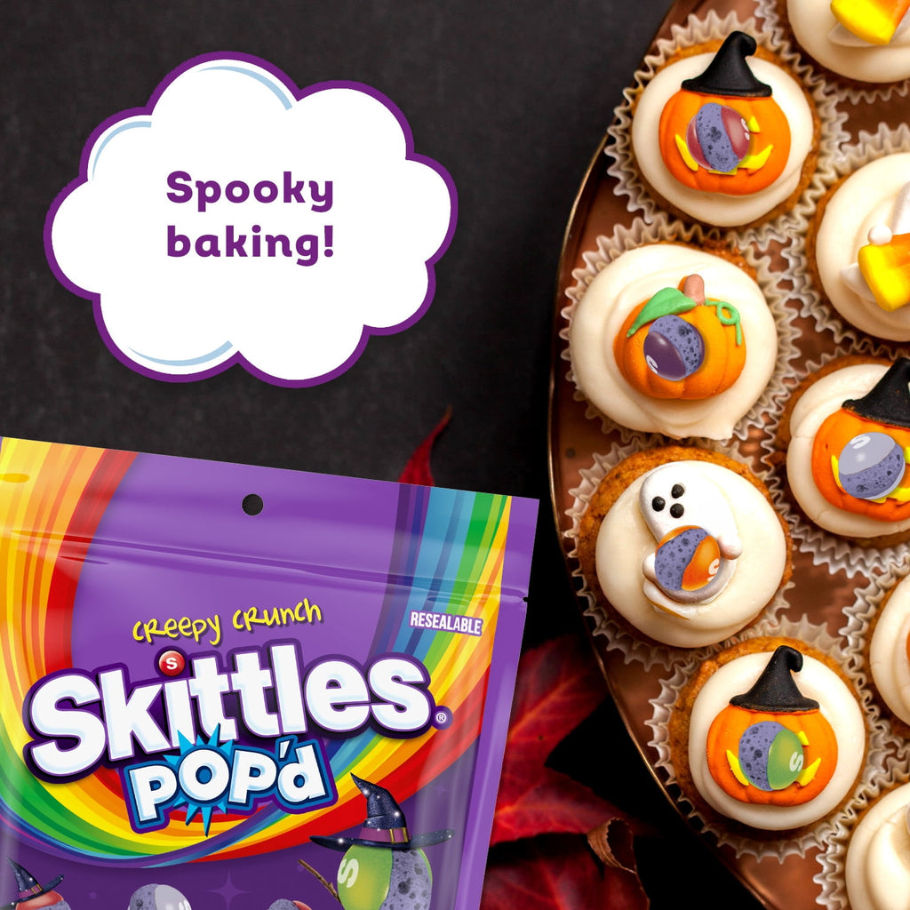Skittles Pop'd Creepy Crunch Freeze Dried Halloween Candy - 5.5 oz Bag