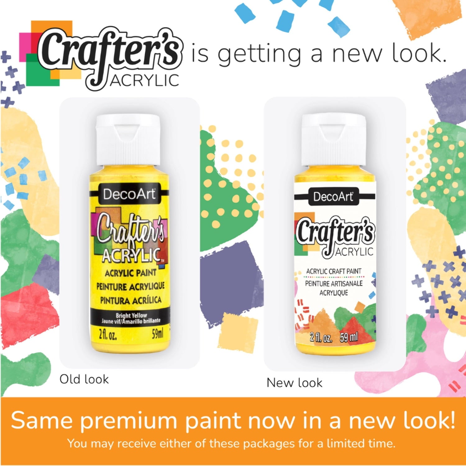 DecoArt Crafter’s Acrylic Paint Set, 24 Pieces, Essential Colors, 2 fl oz Each