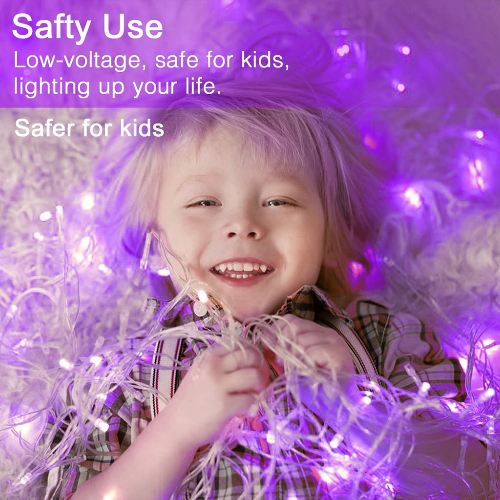 JMEXSUSS 200 LED Christmas Lights Indoor Outdoor, Connectable Warm White Christmas Tree Lights Clear Wire, 66 Ft Twinkle Fairy String Lights Plug in for Bedroom Wedding Christmas Tree Decorations