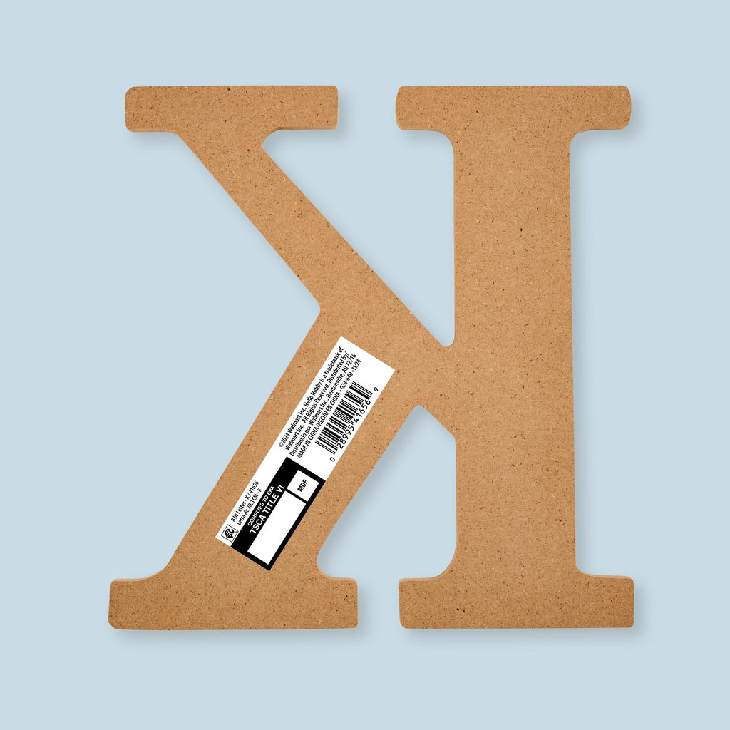Hello Hobby Surfaces Unfinished Wood MDF Letter A, 8 in