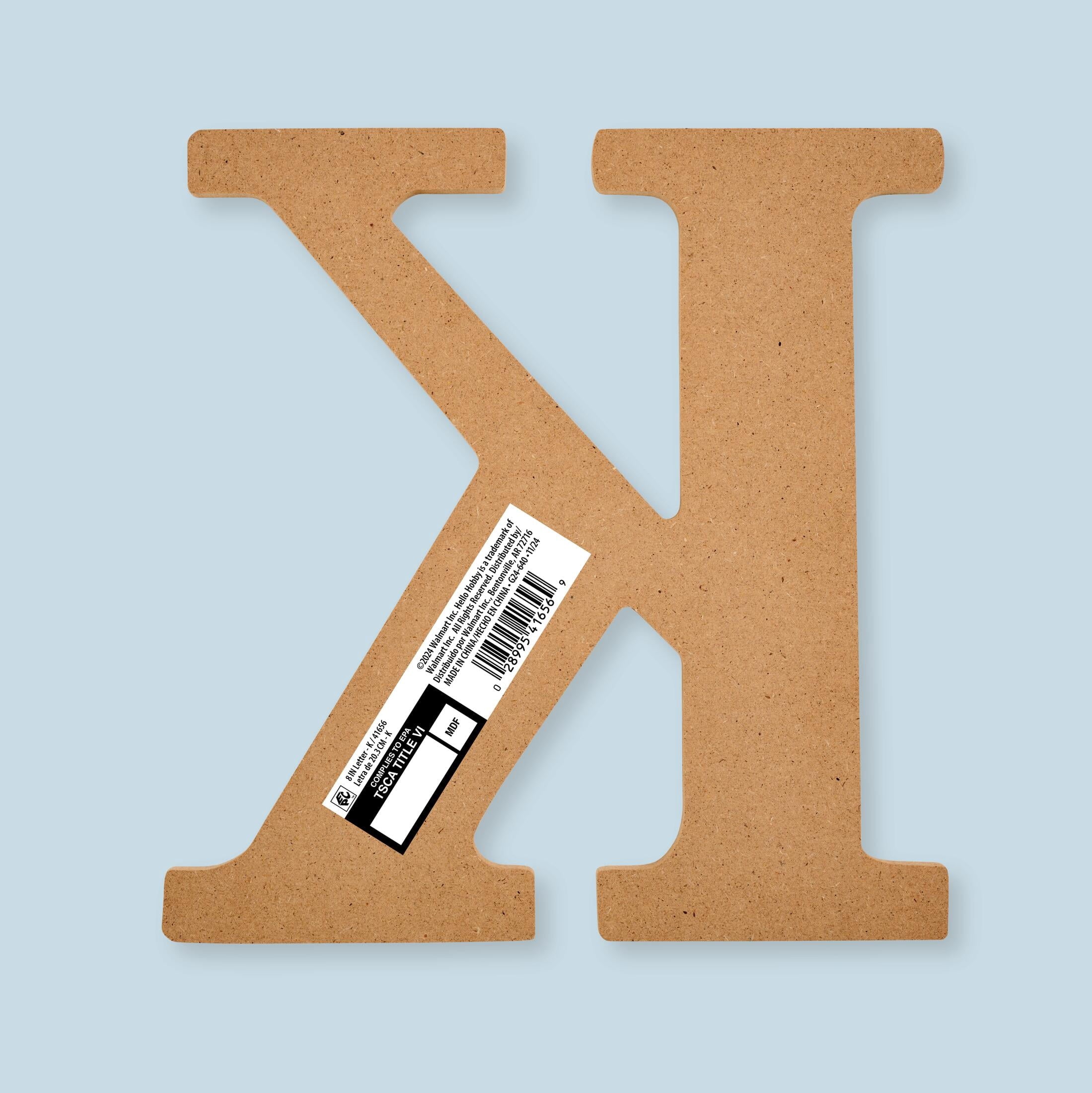 Hello Hobby Surfaces Unfinished Wood MDF Letter A, 8 in