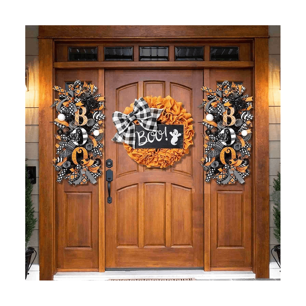 Halloween Wreath Fall Wreath, Halloween Wreath for Front Door, Halloween Spider, Mesh and Ribbons Wreath