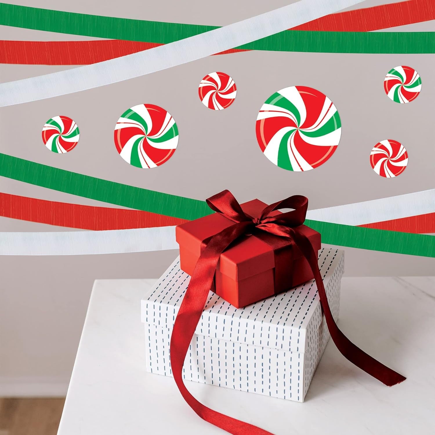 Festive Orange Crepe Streamer, Full Roll, 85' long'x1.75" wide, (6/Pkg)