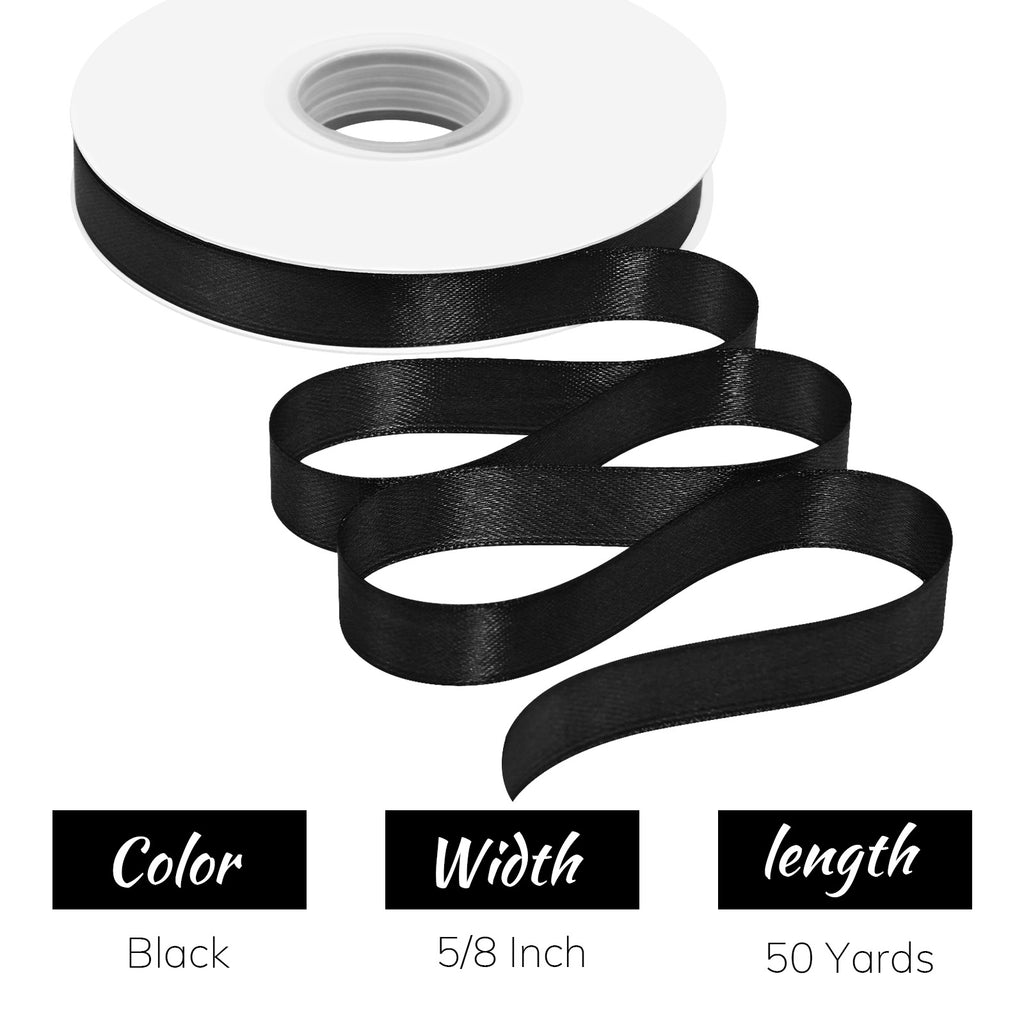 LoomJoyz Double Face Light Purple Satin Ribbon 5/8 inch X 50 Yards, Easter & Spring Decor Ribbon for Gift Wrapping, Weddings, Parties, Hair Bows & Invitations Decorations