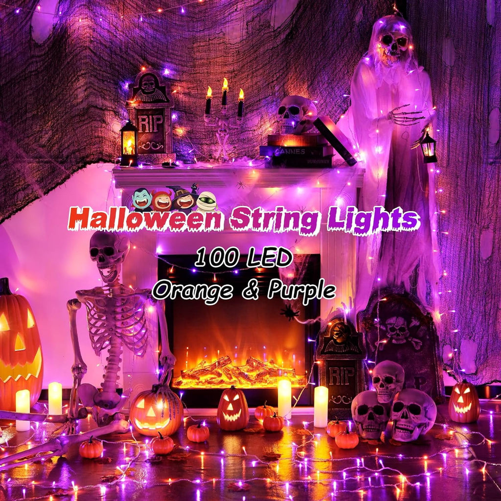 JMEXSUSS 33ft 100 LED White Christmas Lights, 8 Modes Connectable Clear Wire Twinkle Fairy String Lights Indoor, Plug-in Christmas String Lights Outdoor Waterproof for Christmas Wedding Party Tree