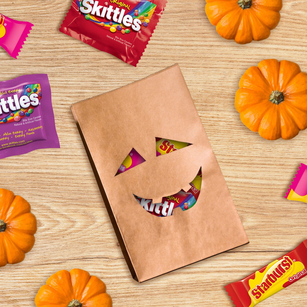Skittles & Starburst Fun Size Chewy Halloween Candy Variety Pack, 80 Ct Bulk Bag