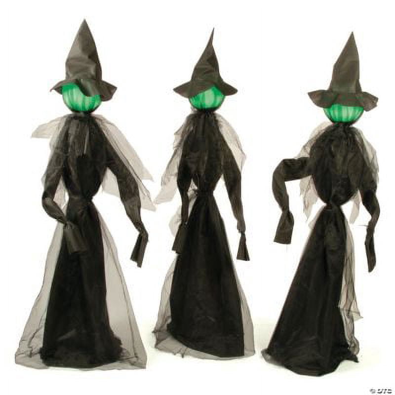 Glowing Face Witch Decor (Set Of 3) - Home Decor - 3 Pieces