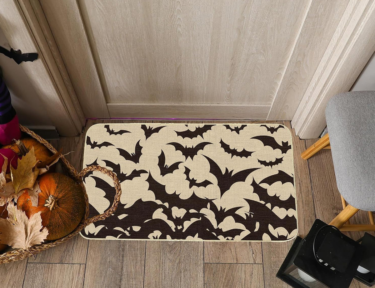 MYFLOCY Halloween Front Doormat 31x19 inch Indoor Outdoor Non Slip Floor Decoration ( Pumpkin Spooky )