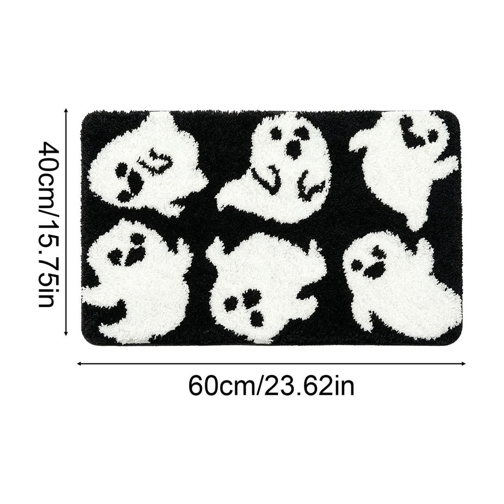 WWC Halloween Door Mat, 32x20 inch Halloween Decor Thick Non Slip Ghost doormat, Entryway Rug for Fall Party Indoor Outdoor Front Porch