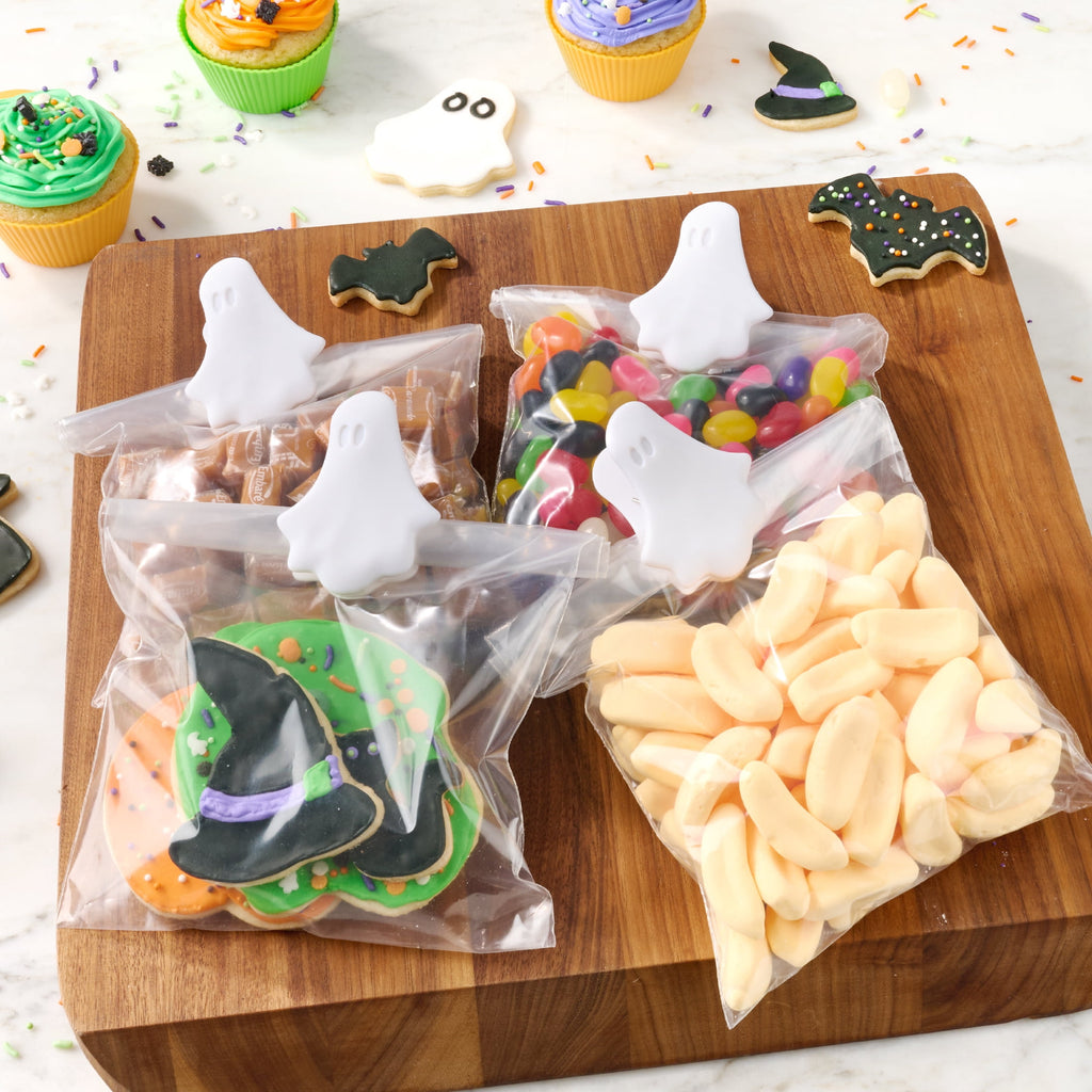 Way To Celebrate 4-Piece Bag Clips, Ghost, White