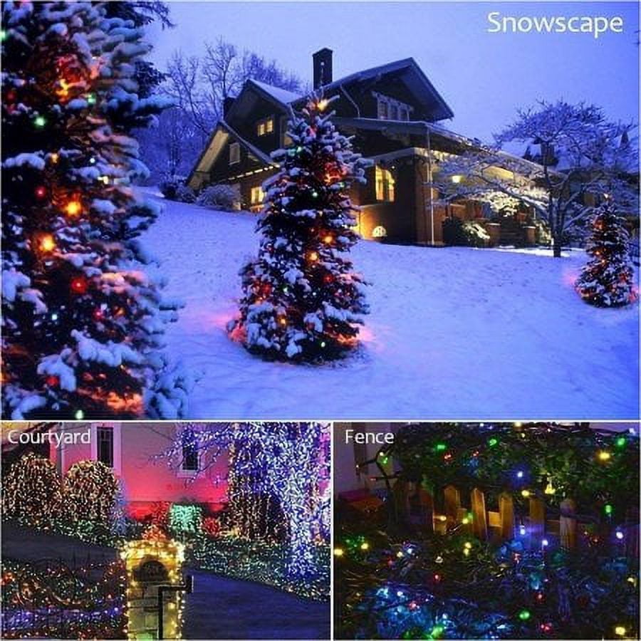 Morttic Christmas 96LEDs Snowflake Fairy String Curtain Window Light LED Starry Christmas String Lights for Holidays Wedding Party Decor (Warm Light)