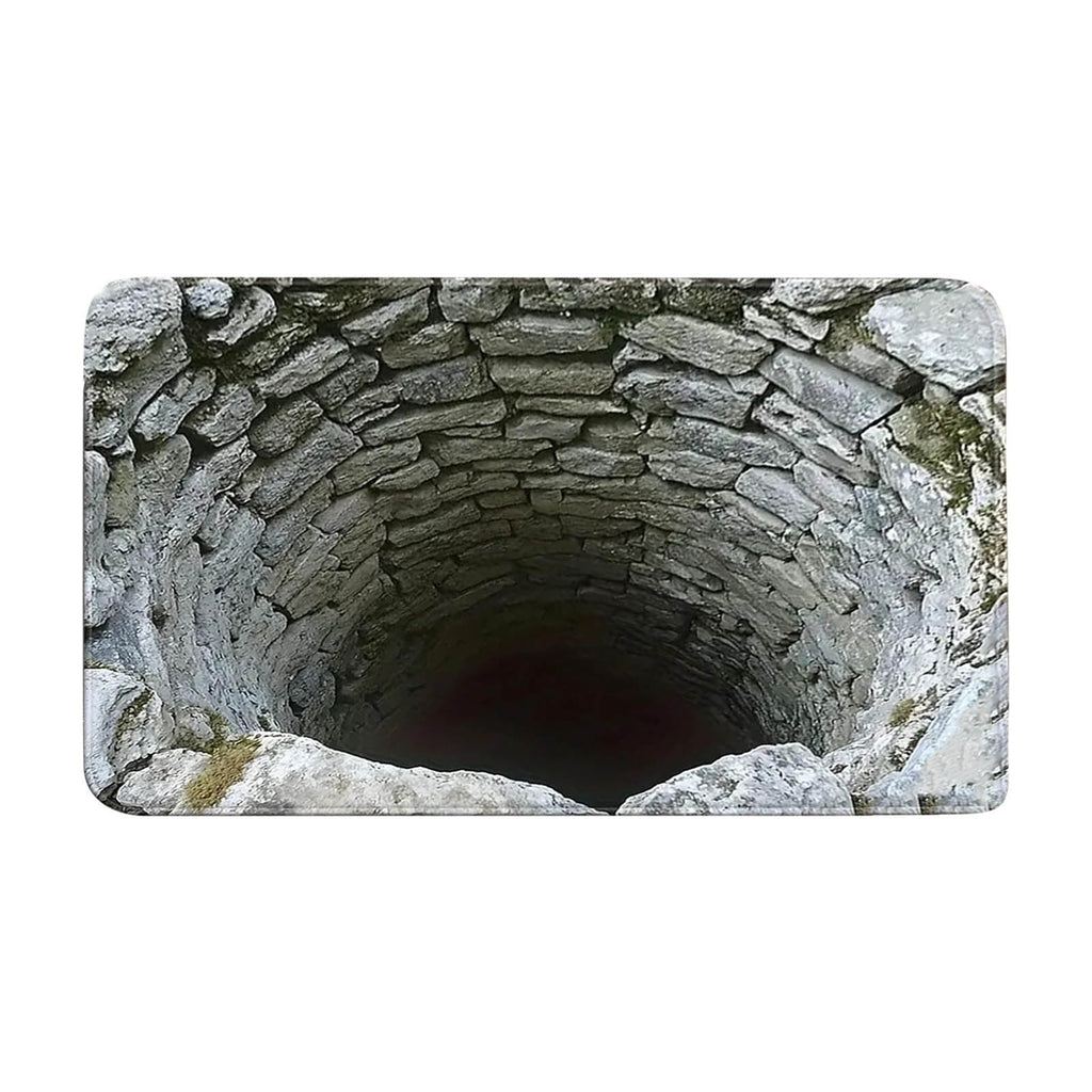 2026 New 3D Hole Rug, Rugs That Look like a Hole, Trap Optical Illusion Bottomless Non-slip Doormat for Door Entrance, Bathroom, Stairs, Playroom, Living Room, Or Area Decoration