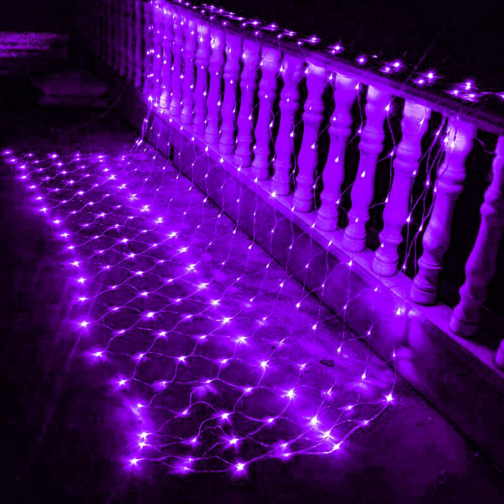 Dazzle Bright Christmas Net Lights, 360 LED 12FT x 5 FT Transparent Wire Waterproof Connectable String Lights with 8 Modes Christmas Outdoor Lights for Bushes Garden Party Holiday Decoration (Green)