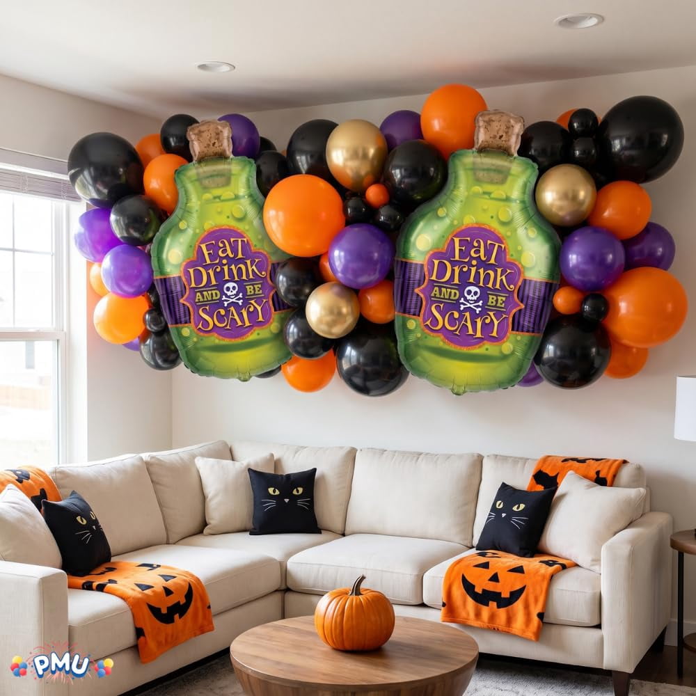 PMU Halloween Flying Ghost 24 Inch Mylar-Foil Balloon (10/pkg) Pkg/1