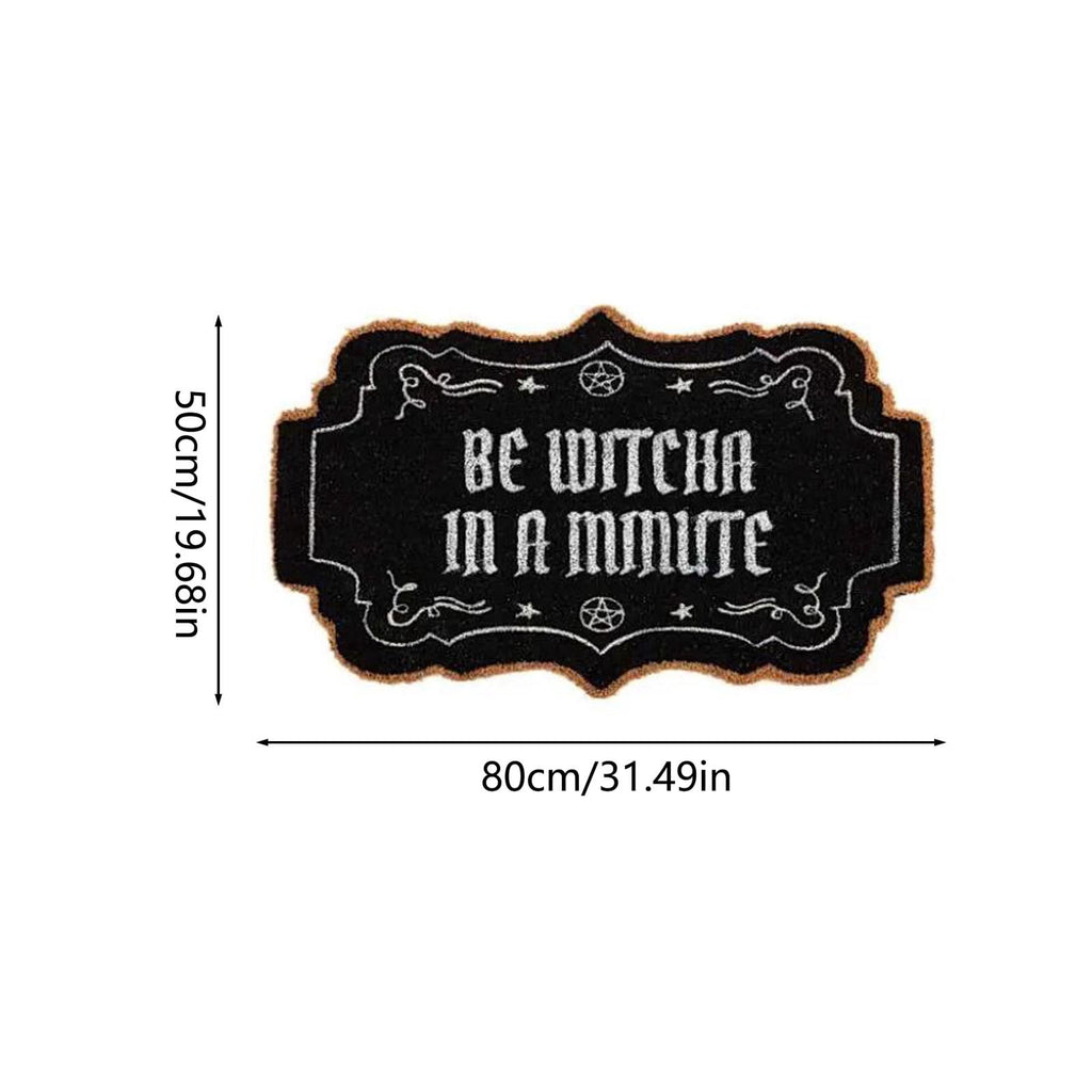 Witch-Themed Halloween Door mat 20×32in, Gothic Rug, Halloween Welcome Mat For Front Door Porch Home Decor