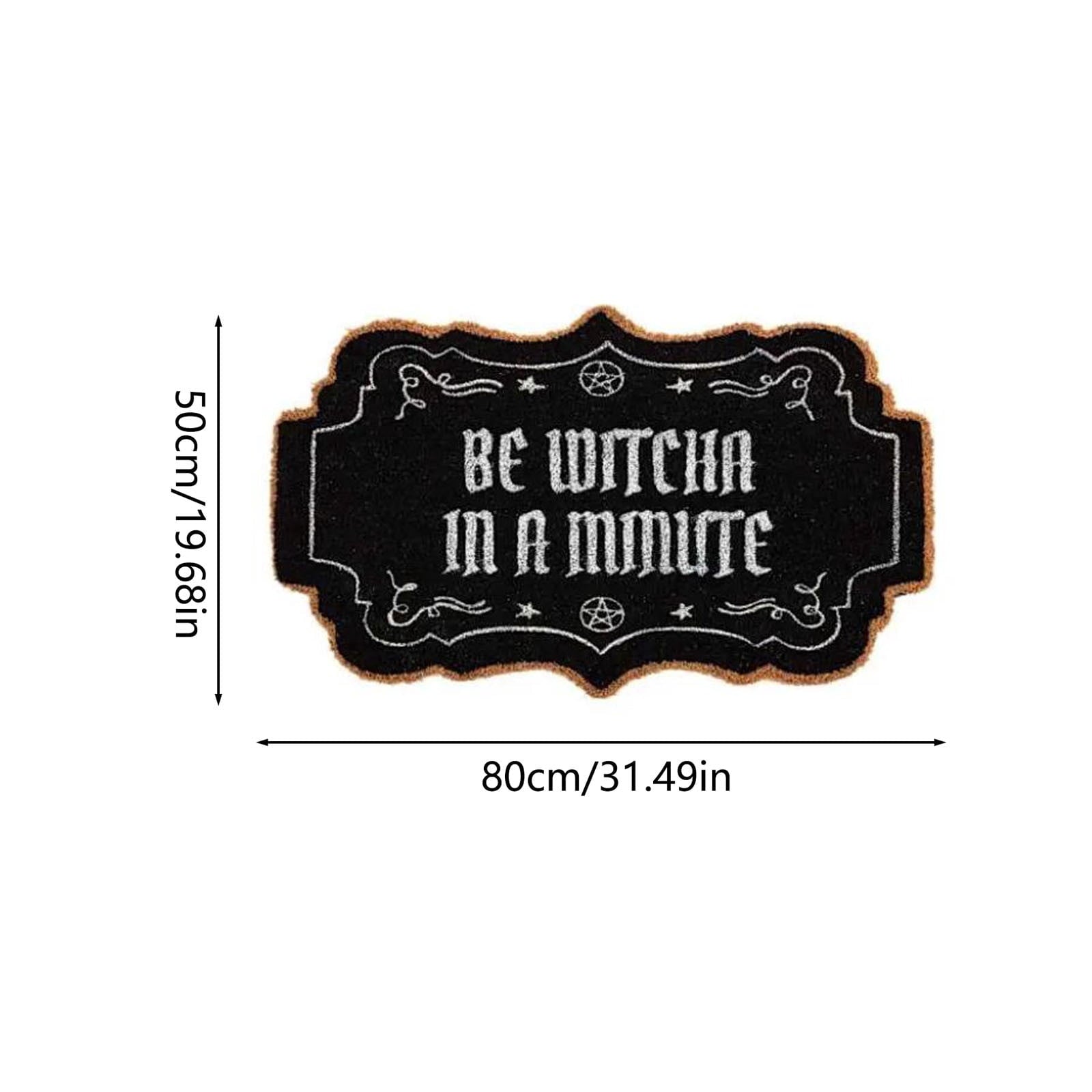 2026 Halloween Outdoor Decorations Halloween Ghost Doormat 50x80 Cm Black And Orange Checkered For Front Doors Porches And Holiday Decorations