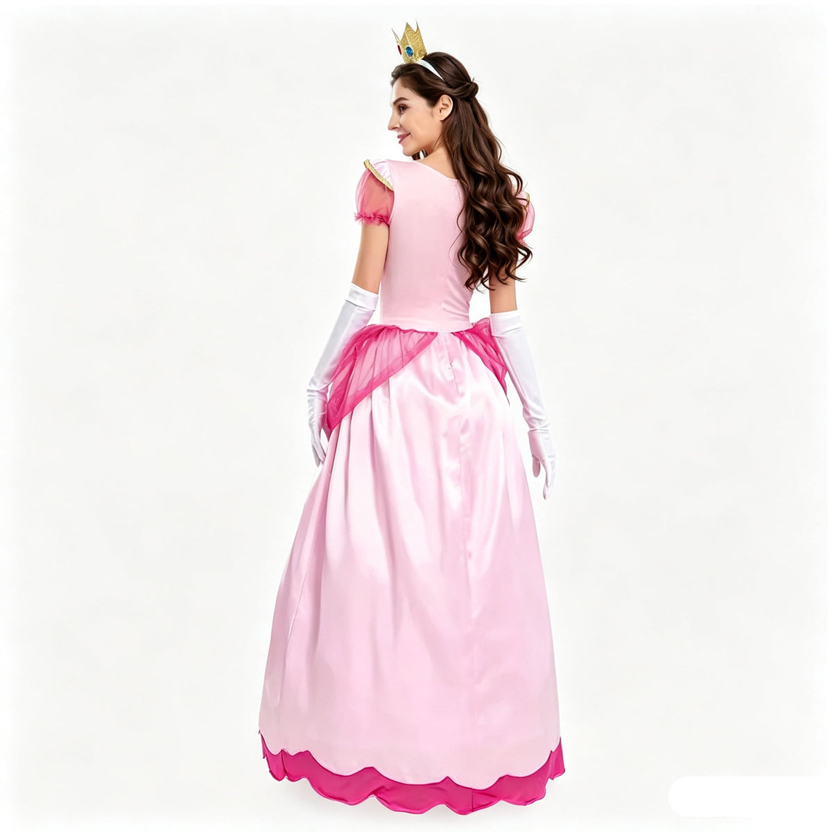Adult Princess Peach Costume For Women Halloween Cosplay Dress