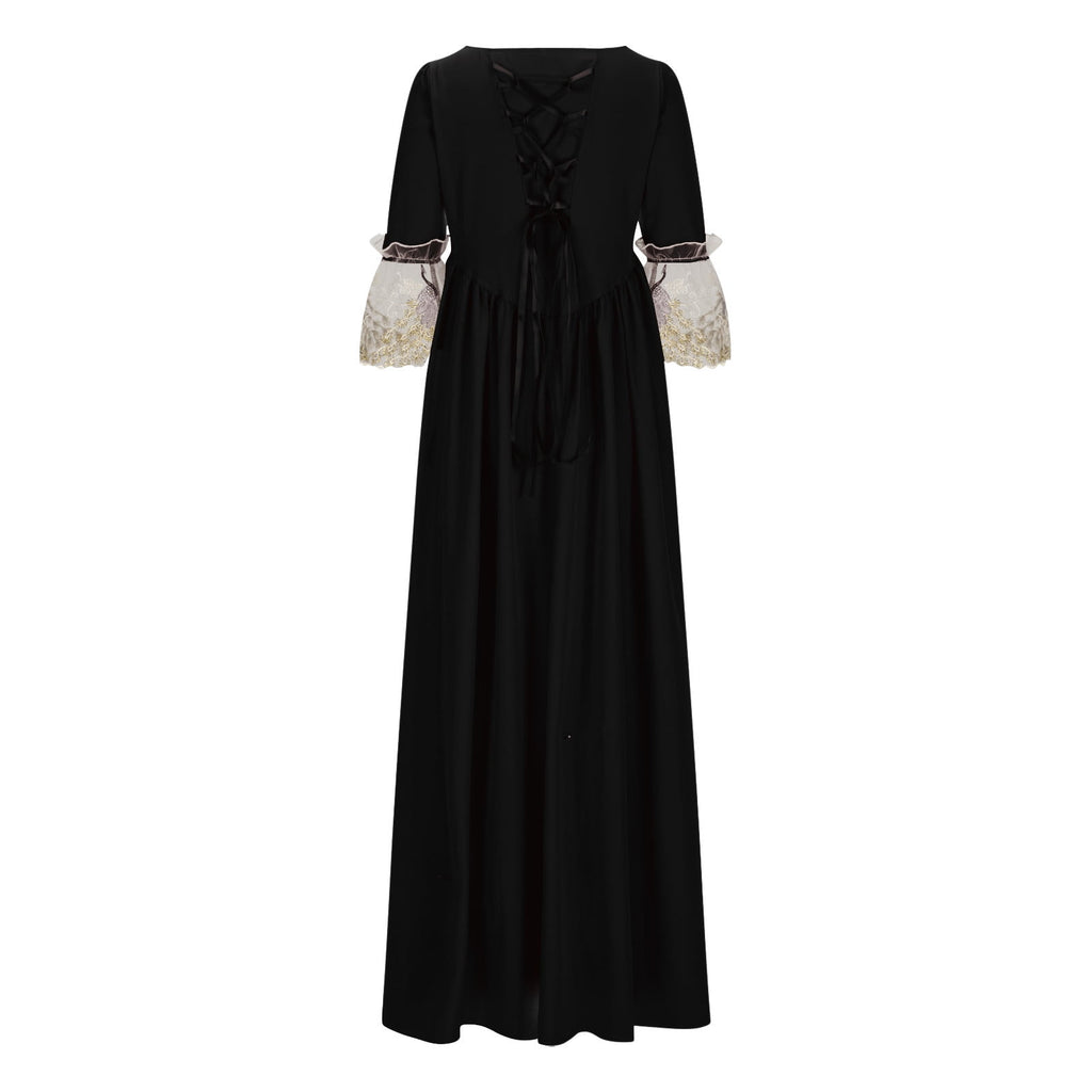 UPPADA Plus Size Victorian Dress for Women Lace Up Flare Sleeve Ball Gown with Corset Evening Party Maxi Gowns Vintage Cocktail Dress Wedding Dresses Early