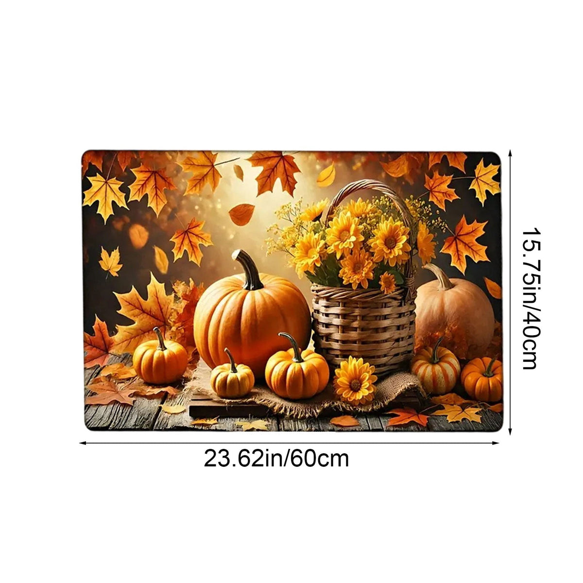 Autumn Door Mat for Entryway, 16x24 Inch, Fall-Themed Floor Doormat for Home Decor, Non-Slip Rug Mat for Living Room, Kitchen, Bedroom, Gifts for Fall Lovers (E)