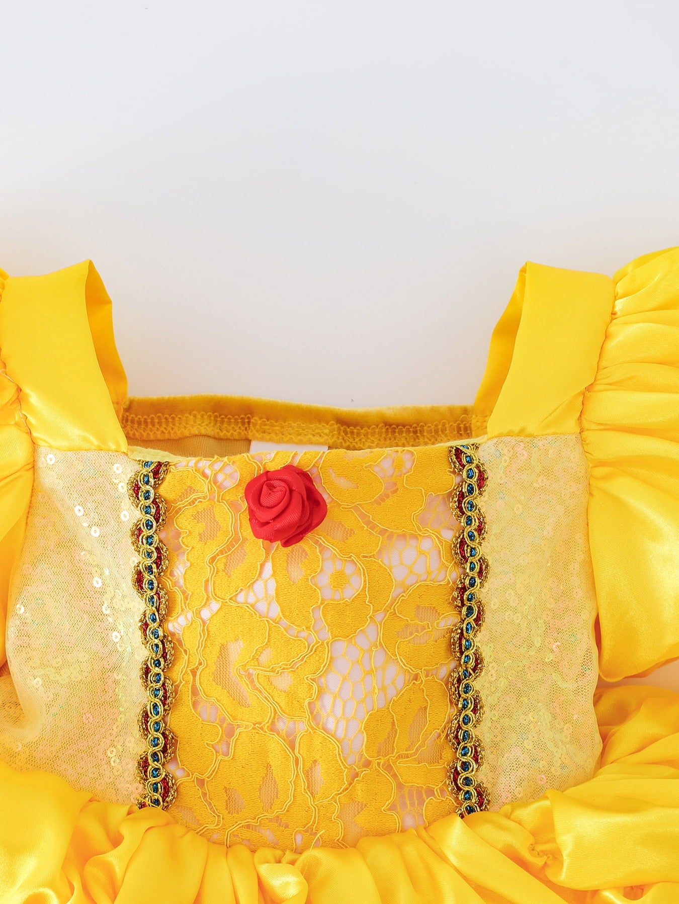 WIBACKER Infant Baby Girl Princess Dress Toddler Yellow Ball Gown Fancy Costume for Birthday Halloween Christmas Party