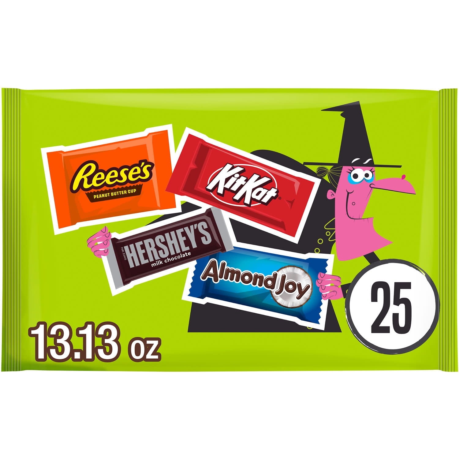 Hershey Assorted Chocolate, Halloween Candy Variety Bag, 13.13 oz (25 Pieces)