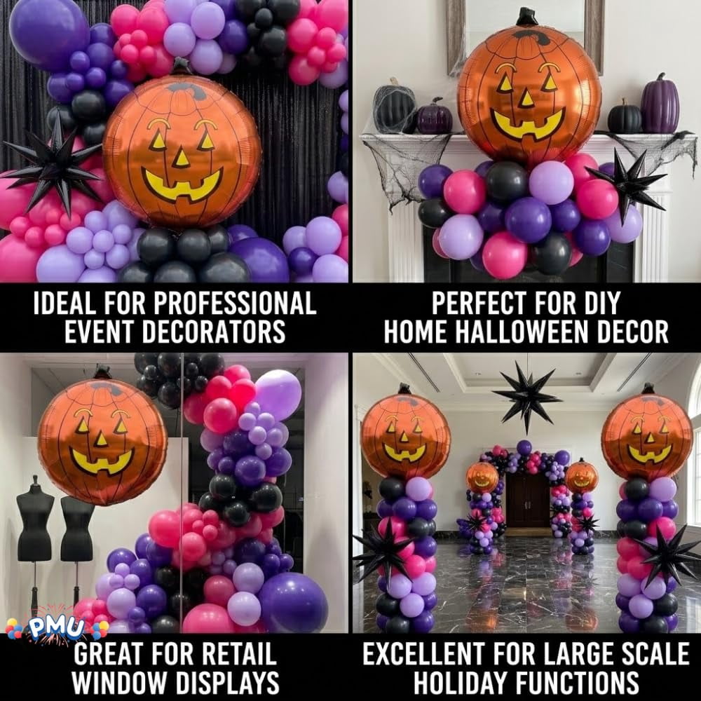PMU Halloween Flying Ghost 24 Inch Mylar-Foil Balloon (10/pkg) Pkg/1