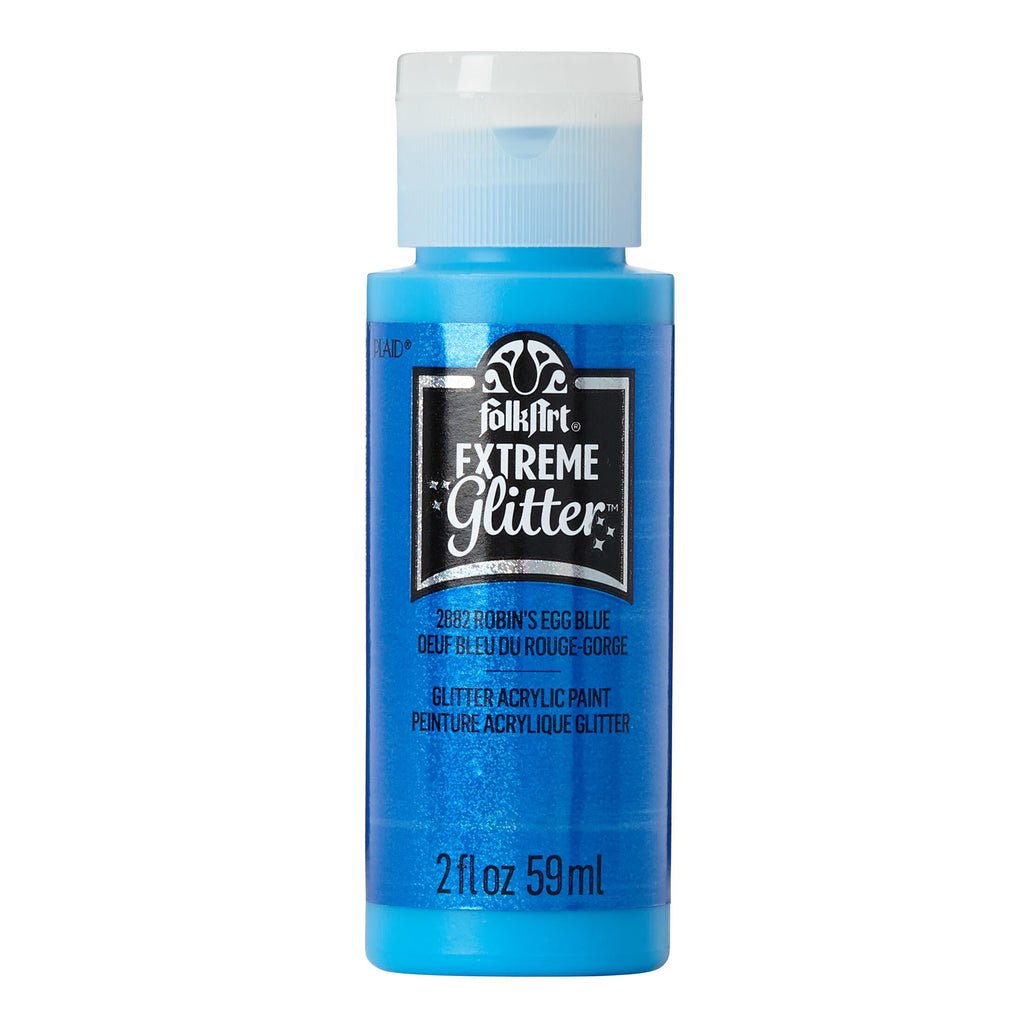 FolkArt Extreme Glitter Acrylic Craft Paint, Glitter Finish, Hologram, 2 fl oz