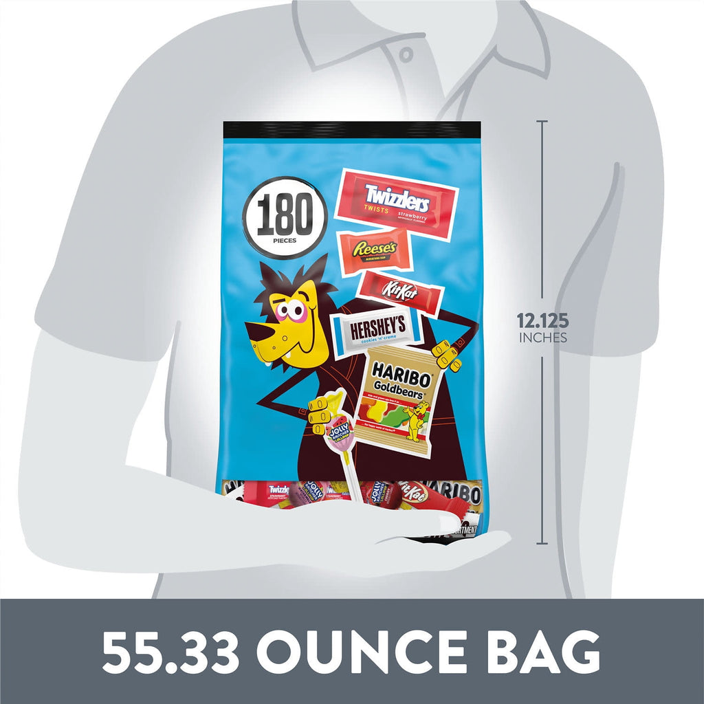 Hershey Assorted, Halloween Candy Bulk Bag, 55.33 oz (180 Pieces)