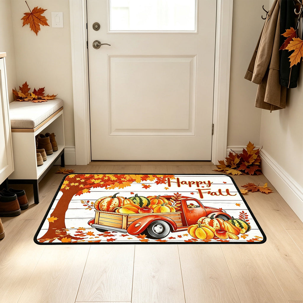 Autumn Door Mat for Entryway, 16x24 Inch, Fall-Themed Floor Doormat for Home Decor, Non-Slip Rug Mat for Living Room, Kitchen, Bedroom, Gifts for Fall Lovers (E)