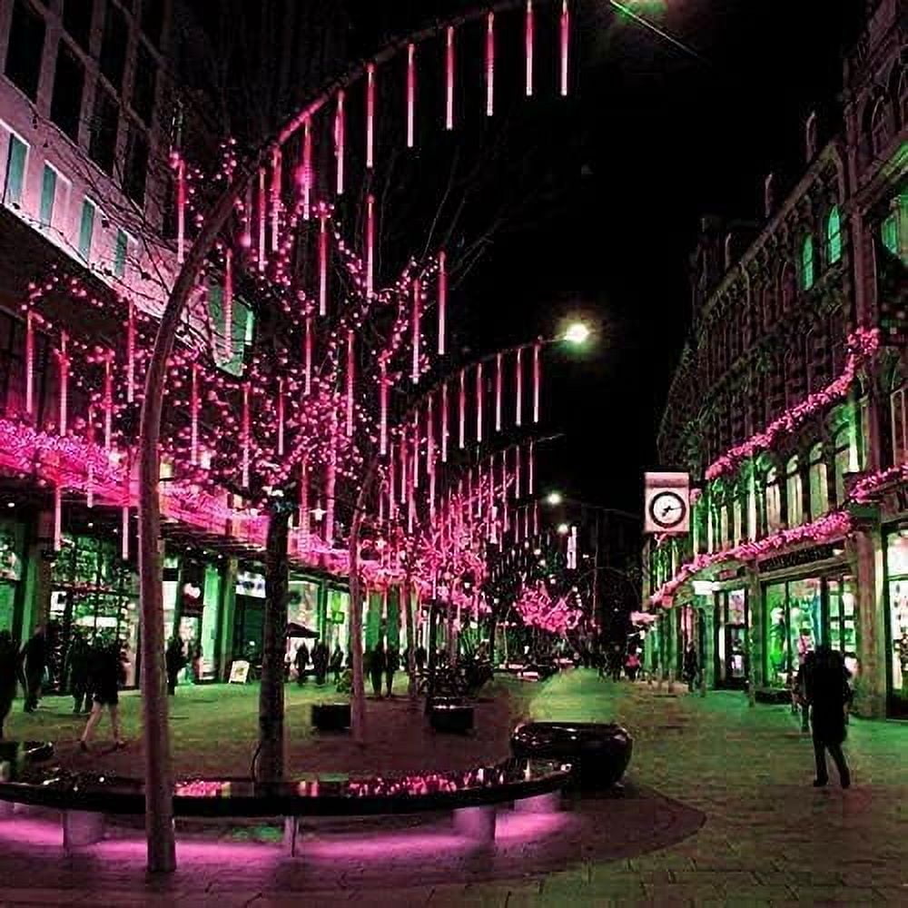 LED Outdoor String, Rain Lights,Meteor Lights,Meteor rain Lights 30cm 10 Tube Solar rain Lights with for Christmas Parties Wedding Christmas Tree