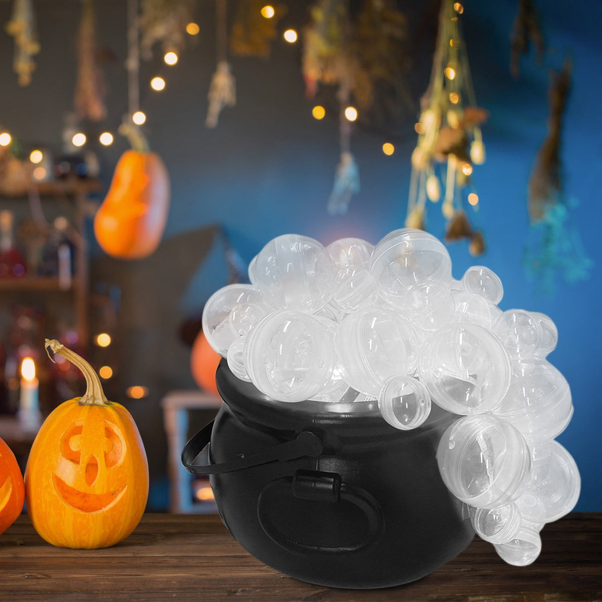 Muecwrye Halloween Decorations Outdoor, Halloween Clearance! Halloween Witches Cauldron with Lights, DIY Bubbling Cauldron Set Decor for Home Porch Outside, Halloween Party Supplies( Without Tripod)