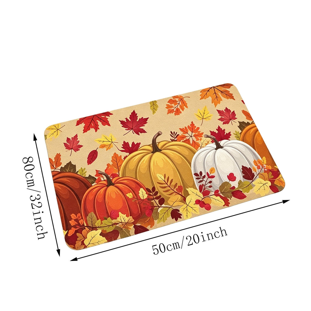 Autumn Door Mat for Entryway, 16x24 Inch, Fall-Themed Floor Doormat for Home Decor, Non-Slip Rug Mat for Living Room, Kitchen, Bedroom, Gifts for Fall Lovers (E)