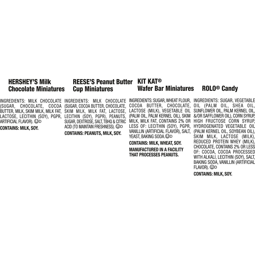 Hershey Assorted Chocolate, Halloween Candy Variety Bag, 8.76 oz (30 Pieces)