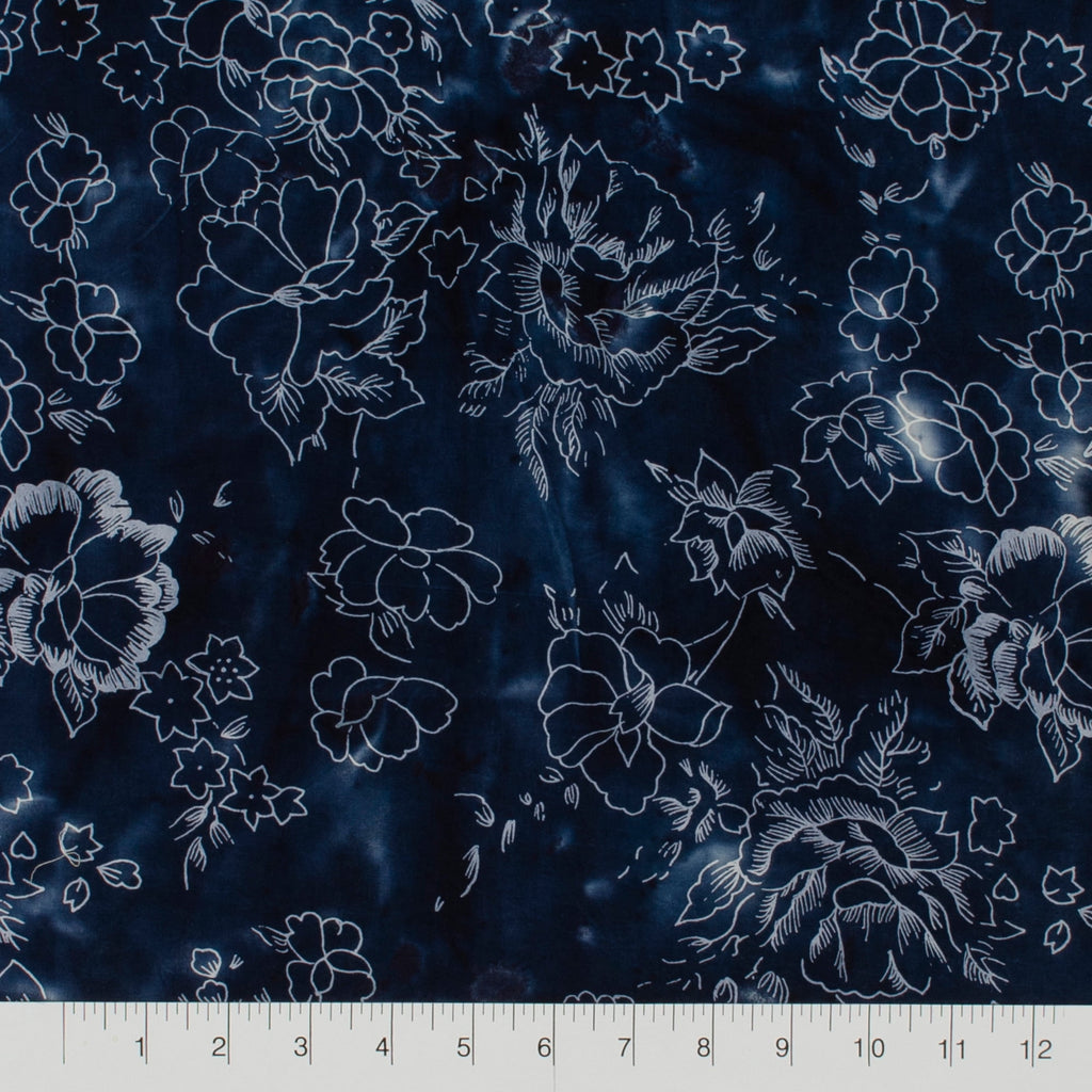 Create It 18"x21" Cotton Batik Precut Sewing & Craft Fabric Bundle, Blue 5 Piece
